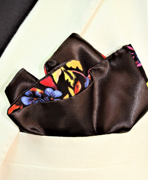 Boldly Floral Silk Pocket Square